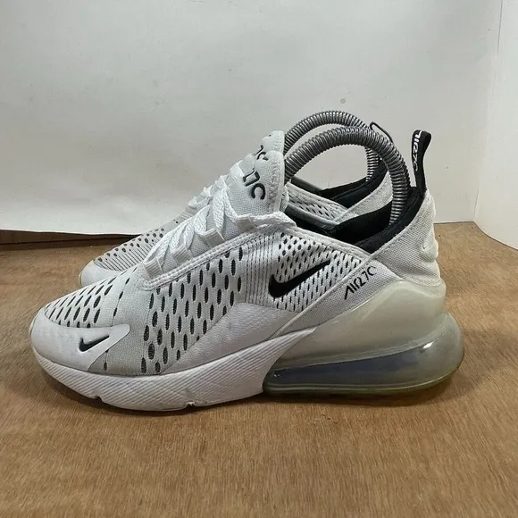 Nike Air Max 270 Women’s Size 5.5 White Black Womens Sneakers AH6789-100