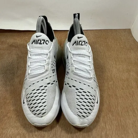 Nike Air Max 270 Women’s Size 5.5 White Black Womens Sneakers AH6789-100