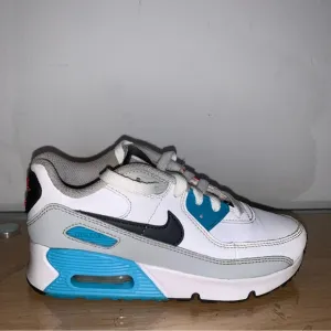 Nike Air Max 90 Shoes Size 13C White/Blue/Red/Black Style CD6867-108
