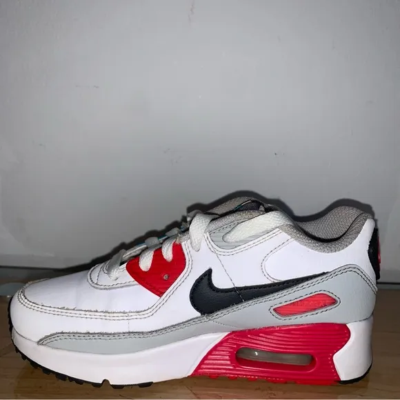 Nike Air Max 90 Shoes Size 13C White/Blue/Red/Black Style CD6867-108