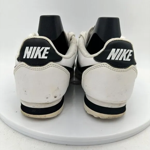 Nike Classic Cortez Leather White Black Women Sneaker Shoes 807471-101 Size 6.5
