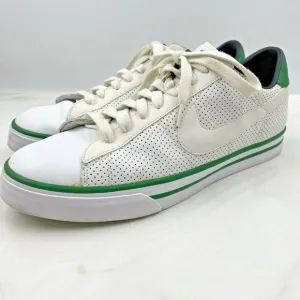 Nike Classic Low Leather White Green Shoes 318333-115 Mens Size 12