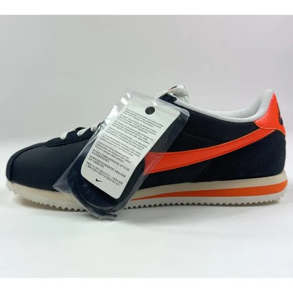Nike Cortez TXT Mens Black Safety Orange Athletic Shoes Sneakers HF0263-003