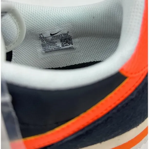 Nike Cortez TXT Mens Black Safety Orange Athletic Shoes Sneakers HF0263-003