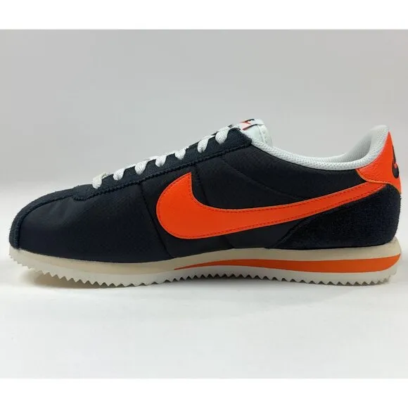 Nike Cortez TXT Mens Black Safety Orange Athletic Shoes Sneakers HF0263-003