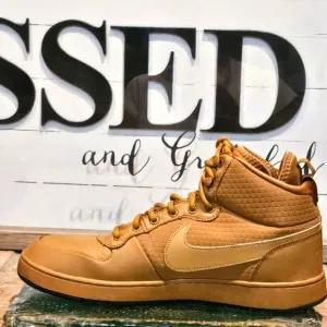 Nike Court Borough Mid Wheat Light Brown Mns 12 #AQ8754 700