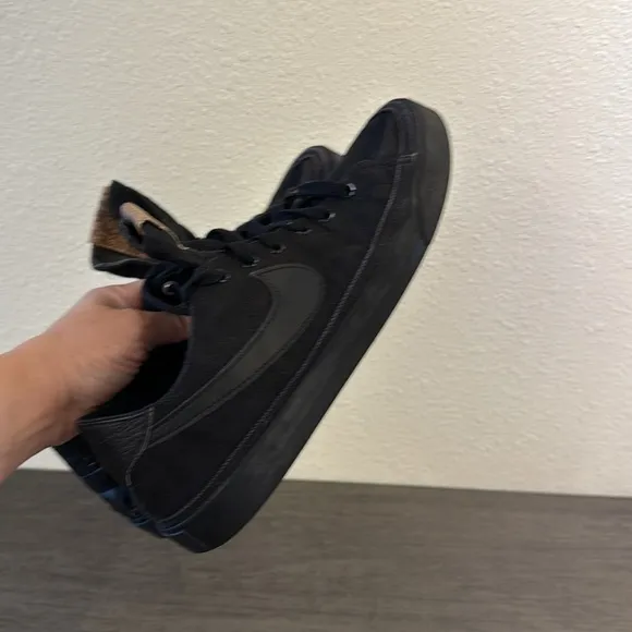 NIKE Court Legacy Canvas Men 9 Low Top Classic Sneaker Shoe Black
