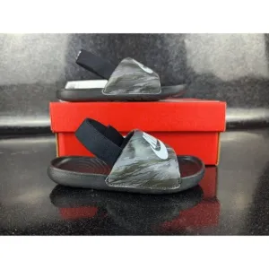 Nike Kawa Slide SE TD Black Pure Platinum Shoes Toodler Size 8C DN3971-001 NIB