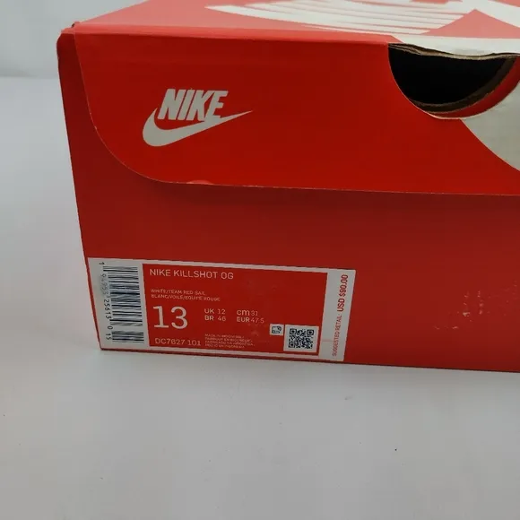 Nike killshot OG white team red Mens  classic‎ retro shoes DC7627101