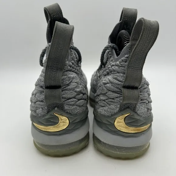 Nike LeBron 15 Shoes Unisex Sz 4Y Gray 922811-005 Basketball Flyknit 2017