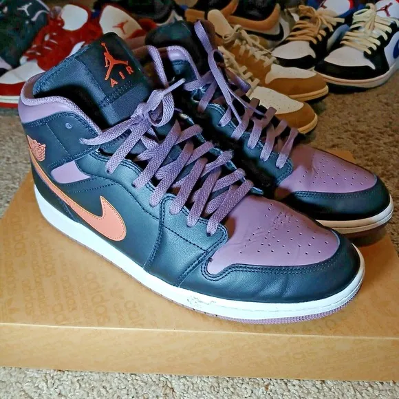 Nike Mens Air Jordan 1 Mid SE FB9911-008 Black Basketball Shoes Sneakers Sz 13