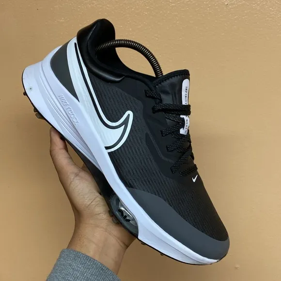 Nike React Air Zoom Infinity Tour NEXT% Spikeless Golf Shoes “Black Gray White”