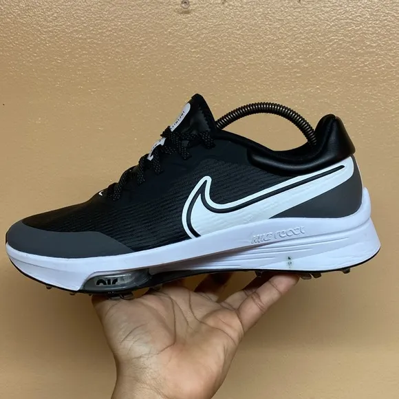 Nike React Air Zoom Infinity Tour NEXT% Spikeless Golf Shoes “Black Gray White”