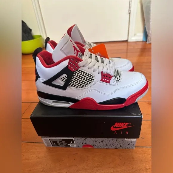 Nike Red and White Sneakers with Iconic Design