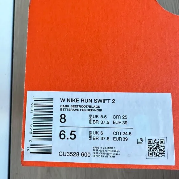 ⭐Nike Run Swift 2 Running Women Athletic Shoes Sneaker Burgundy Pink CU3528-600