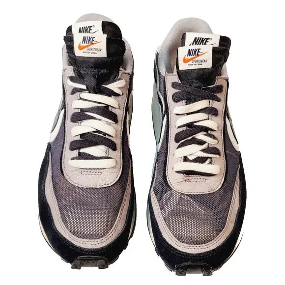 Nike sacai x LDWaffle 'Black' Men's Size 10 Athletic Running Shoes BV0073-001
