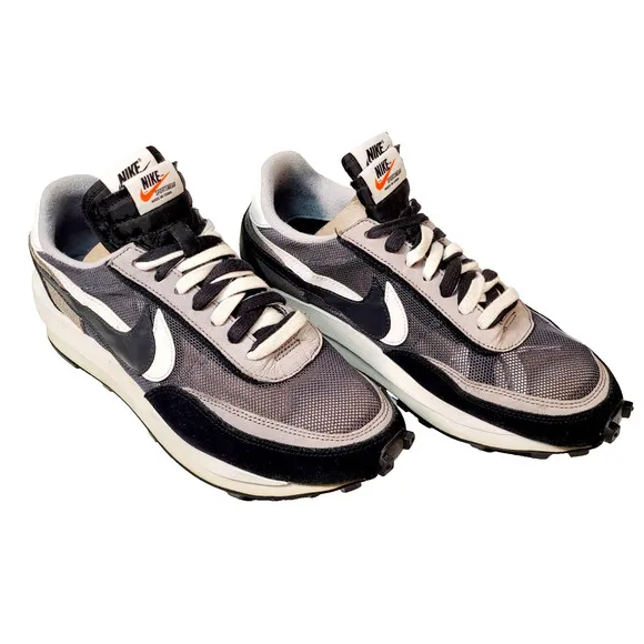 Nike sacai x LDWaffle 'Black' Men's Size 10 Athletic Running Shoes BV0073-001
