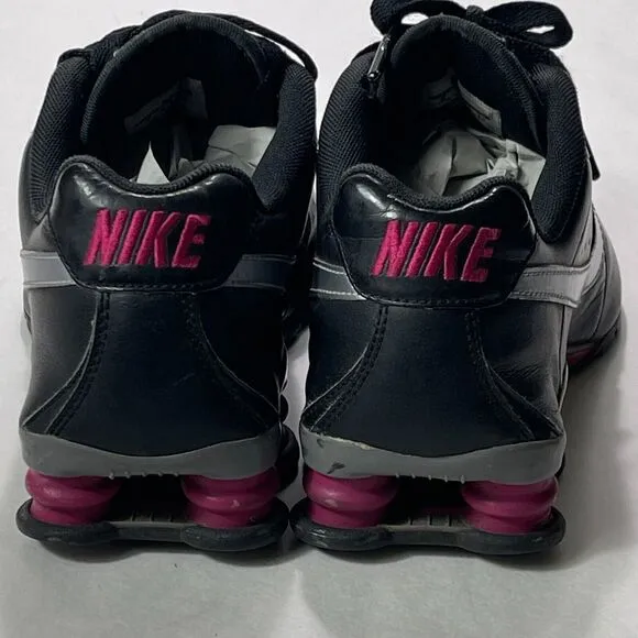 Nike Shoes Womens Size 6 Shox Classic II 343907-010 Leather Black Pink