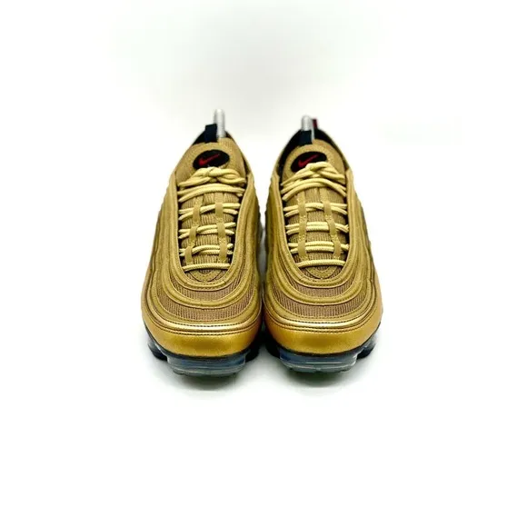 Nike Shoes Youth Size 6.5Y Air Vapormax 97 GS Gold Athletic Sneakers AQ2657-700