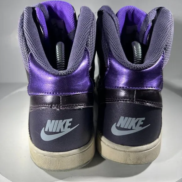 Nike Son Of Force Womens Size 8 Basketball Shoes Sneaker Air Purple Gray Mid Top