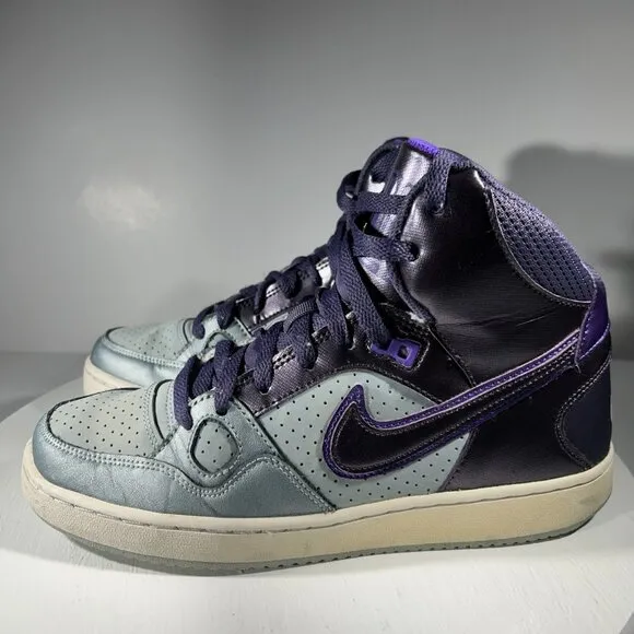 Nike Son Of Force Womens Size 8 Basketball Shoes Sneaker Air Purple Gray Mid Top