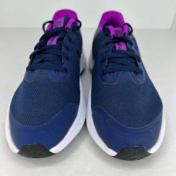Nike Star Runner Kids DA2776-404 Navy Blue Purple Lace Up Size 4Y Athletic Shoes