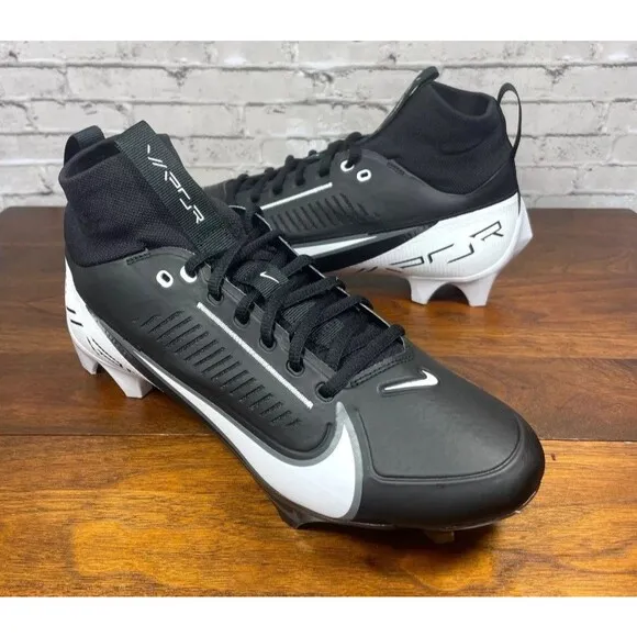 Nike Vapor Edge Pro 360 2 Men's Football Cleats DA5456-001 Black White SIZE 7