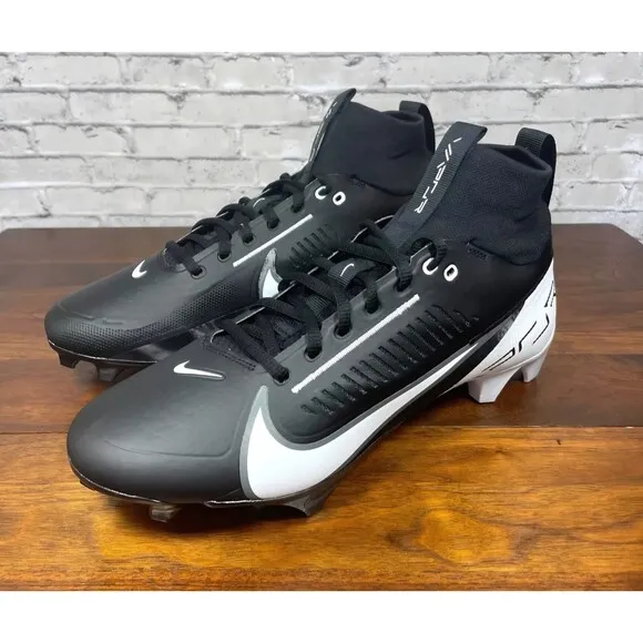 Nike Vapor Edge Pro 360 2 Men's Football Cleats DA5456-001 Black White SIZE 7