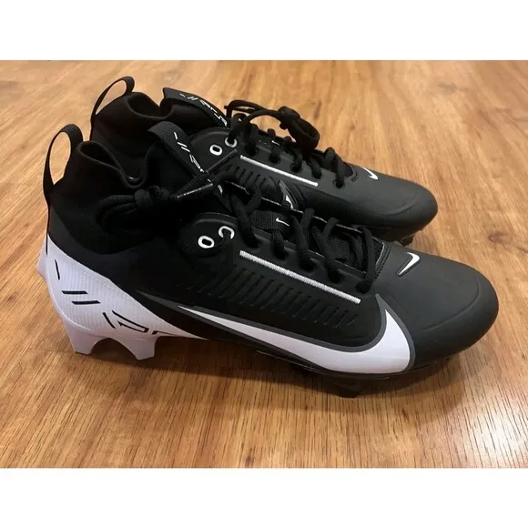 Nike Vapor Edge Pro 360 2 Men's Football Cleats DA5456-001 Black White SIZE 7
