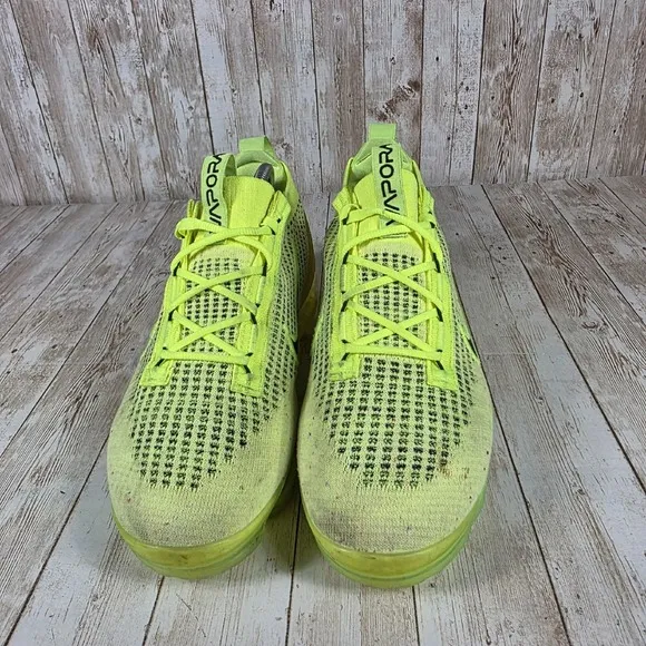 Nike VaporMax Flyknit Running Shoes Neon Green Sneakers FD0761-700 Size 9