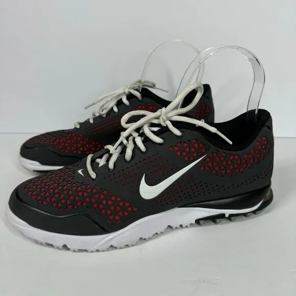 Nike Women’s Air Rate Golf Shoes Black White Lightweight Laser Cut Spike Free 7