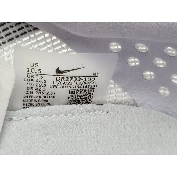 Nike Zoom Mamba 6 DR2733-100 White Distance Track With Spikes Men Size 10.5
