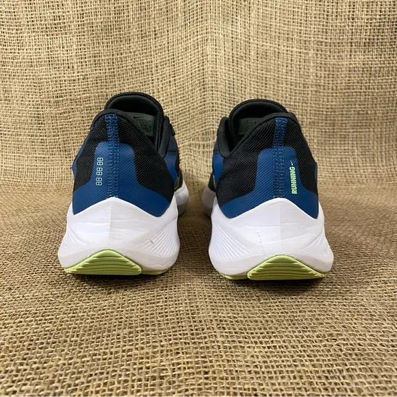 Nike Zoom  Running Shoe WinFlo Black Blue Size 9.5