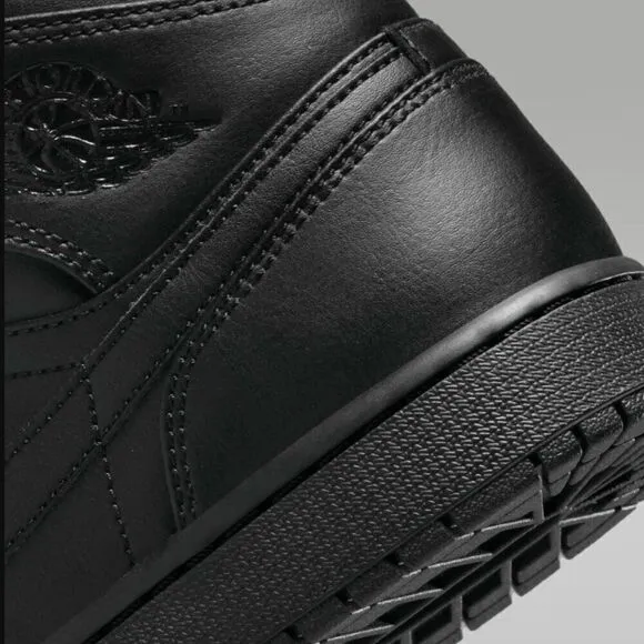 Nike Air Jordan 1 Black Sneakers Size 9.5