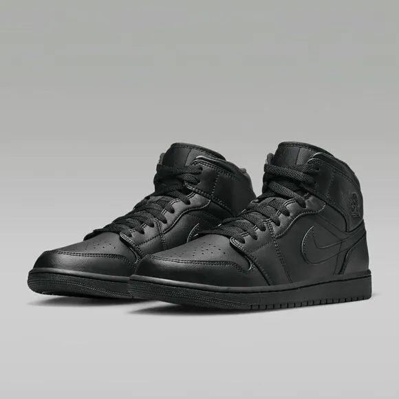 Nike Air Jordan 1 Black Sneakers Size 9.5