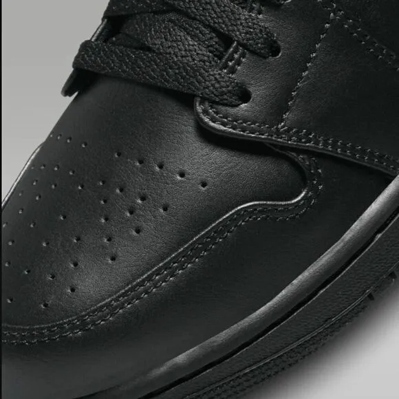 Nike Air Jordan 1 Black Sneakers Size 9.5