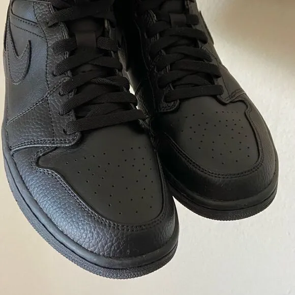 Nike Air Jordan 1 Black Sneakers Size 9.5