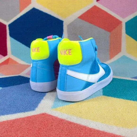 Nike Blazer Mid '77 (GS) Shoes Size 6Y Baltic Blue/Pink Glow Style DQ6084 400