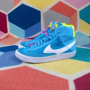 Nike Blazer Mid '77 (GS) Shoes Size 6Y Baltic Blue/Pink Glow Style DQ6084 400