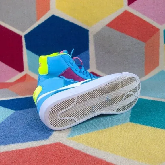 Nike Blazer Mid '77 (GS) Shoes Size 6Y Baltic Blue/Pink Glow Style DQ6084 400