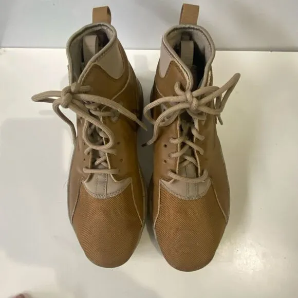 Nike Koth Ultra Mid Top GS Youth Tan Leather Lace Up Boots 859411-201 Size 5 Sne
