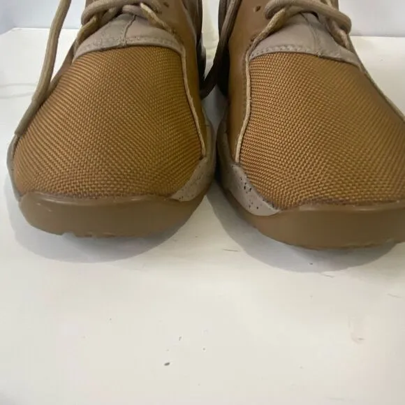 Nike Koth Ultra Mid Top GS Youth Tan Leather Lace Up Boots 859411-201 Size 5 Sne