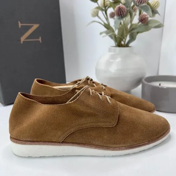Nisolo Sedona Travel Derby Lightweight Dress Shoe Collapsible Tan Women 6.5 NWB