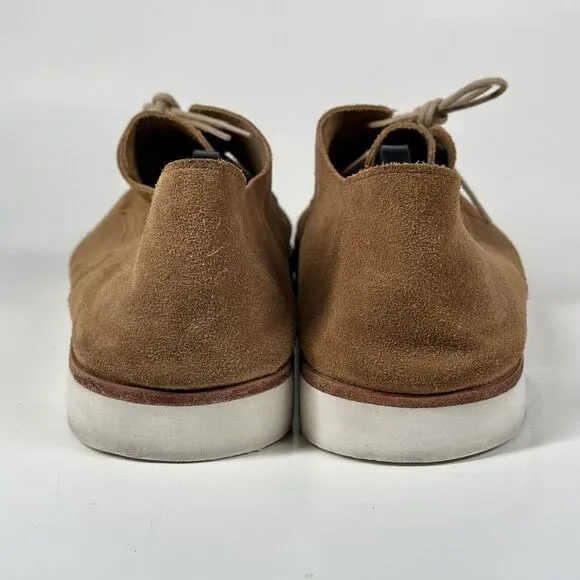 Nisolo Sedona Travel Derby Loafer Mens Size 12 Suede Leather Tan Brown Minimal