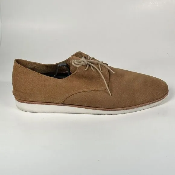 Nisolo Sedona Travel Derby Loafer Mens Size 12 Suede Leather Tan Brown Minimal
