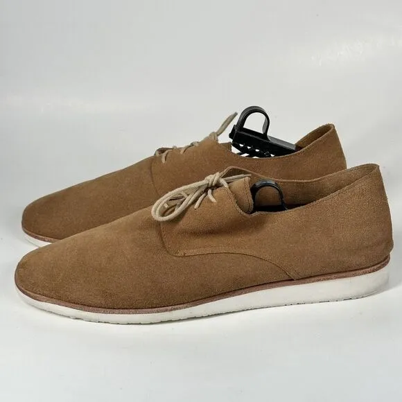 Nisolo Sedona Travel Derby Loafer Mens Size 12 Suede Leather Tan Brown Minimal
