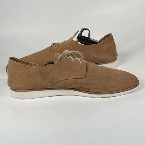 Nisolo Sedona Travel Derby Loafer Mens Size 12 Suede Leather Tan Brown Minimal