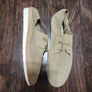 Nisolo Travel Derby Shoe Mens 10.5 Stone Lightweight Oxford Flex Suede Packable