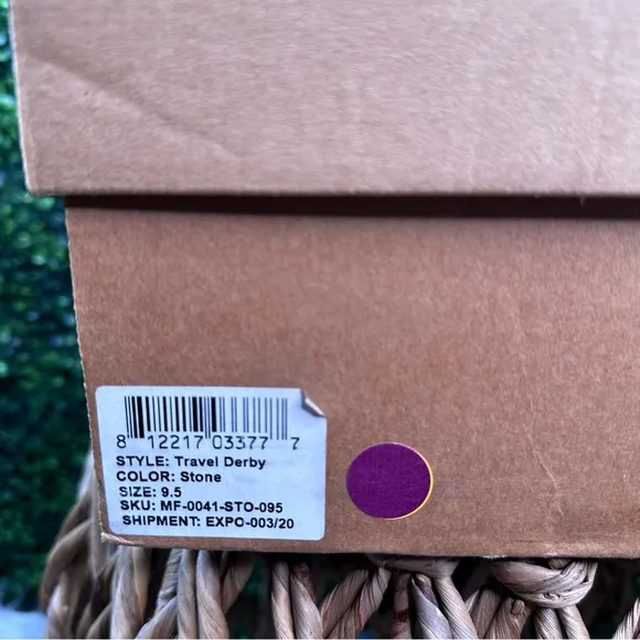 Nisolo x Anthropologie travel derby in stone new in box
