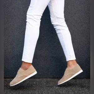 Nisolo x Anthropologie travel derby in stone new in box